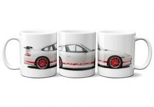Porsche 911 996 GT3RS Mug White with Red Alloys