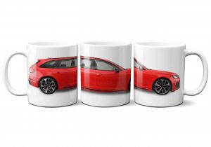 Audi RS4 Avant car mug in red
