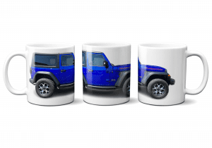 Jeep Wrangler-blue-11oz Mug - made by pitstopbits uk