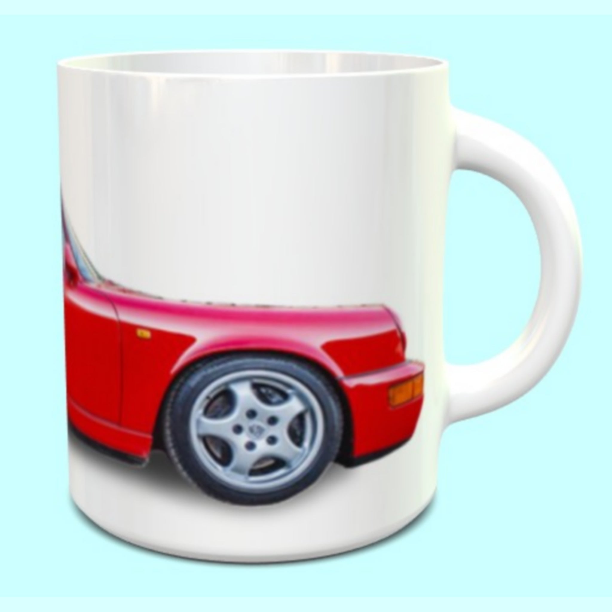 Porsche 911 964RS car mug Guards Red. - Image 5