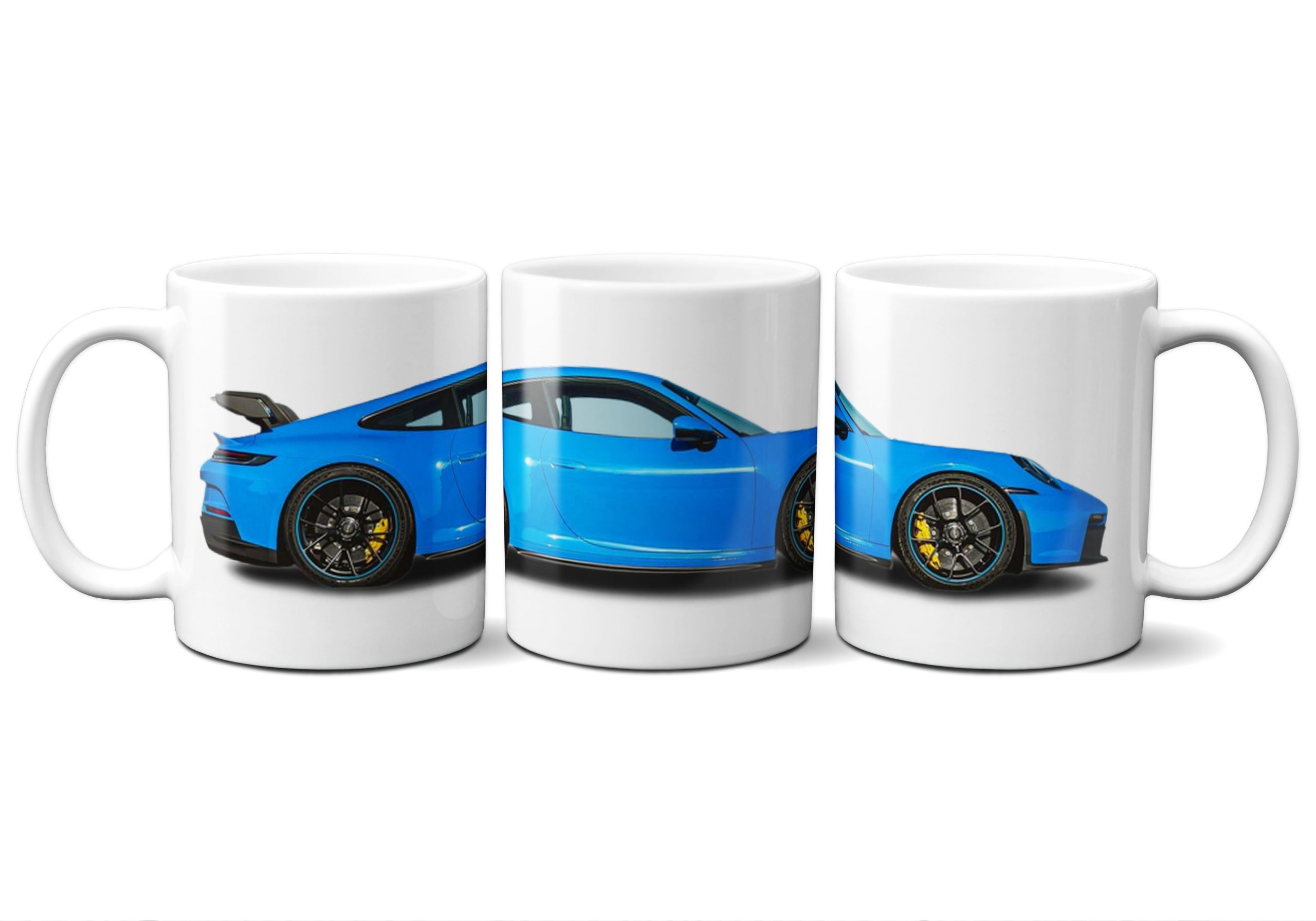 Porsche 911 992 GT3 car mug in Shark Blue. – Pitstopbits