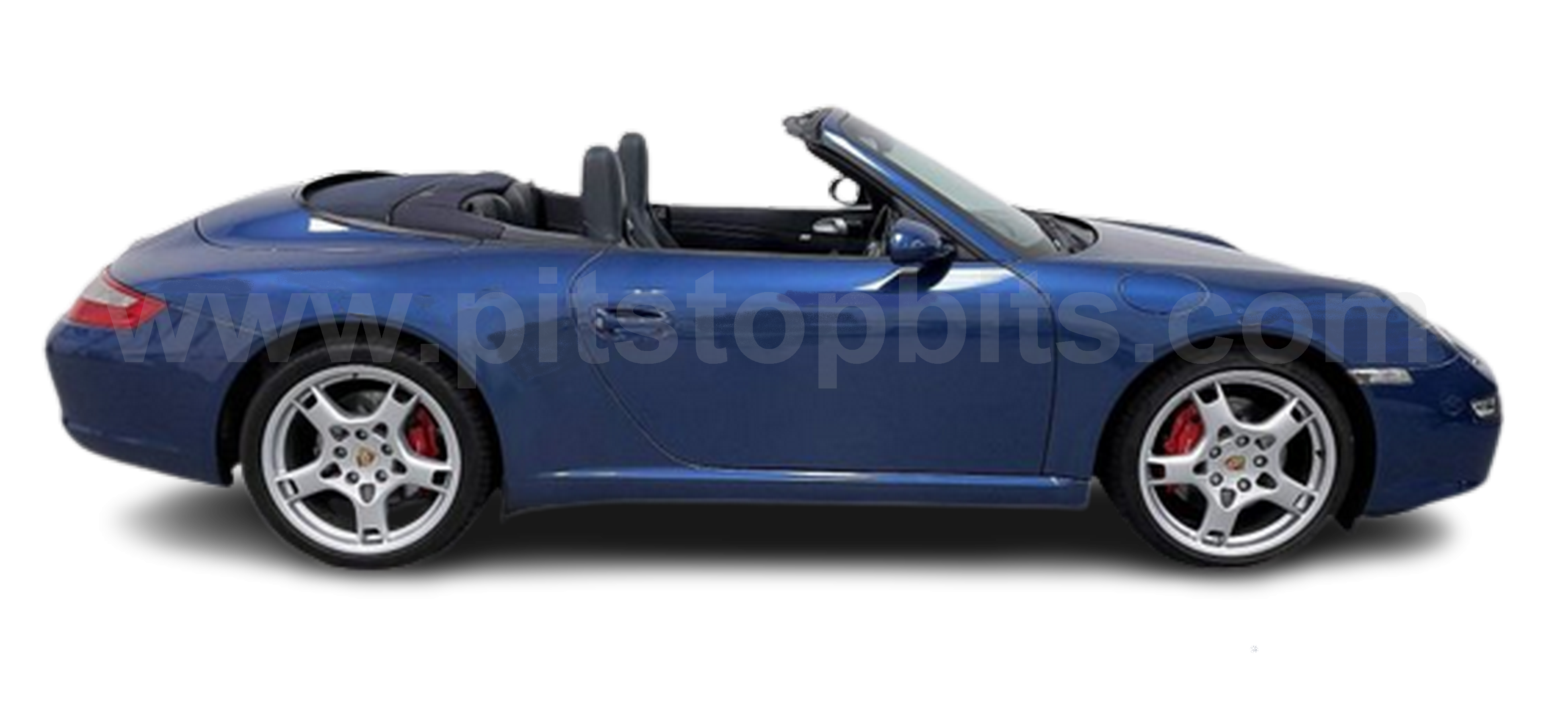 Porsche 911 997 Gen 1 Carrera S cabriolet car Mug in blue. - Image 2