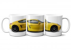 Porsche 981 Cayman Mug in yellow