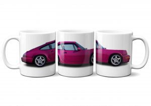 Porsche 911 964RS car mug in Rubystone red
