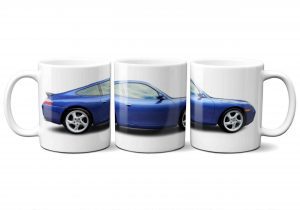 Porsche 911 996 Carrera2 Mk1 car mug in zenith blue