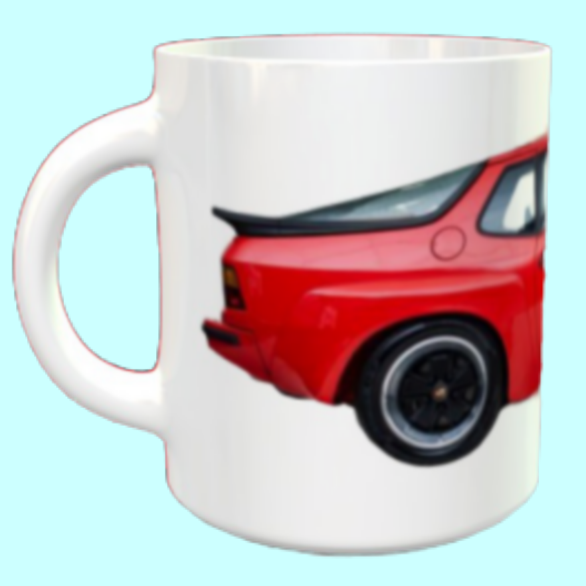 Porsche 924 GT car mug Guards Red - Image 3