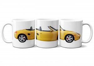 Porsche 986 Boxster Mug in Yellow