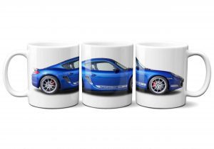 Porsche Cayman 987.2 R Mug in Aqua Blue