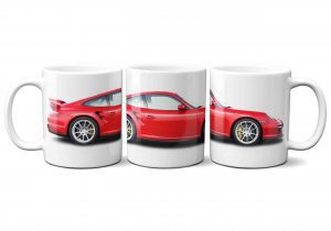 Porsche 911 997 GT2 car mug in Guards Red